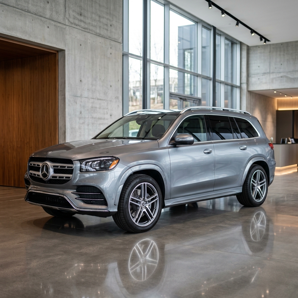 Mercedes-Benz GLS-Klasse op grijs kenteken