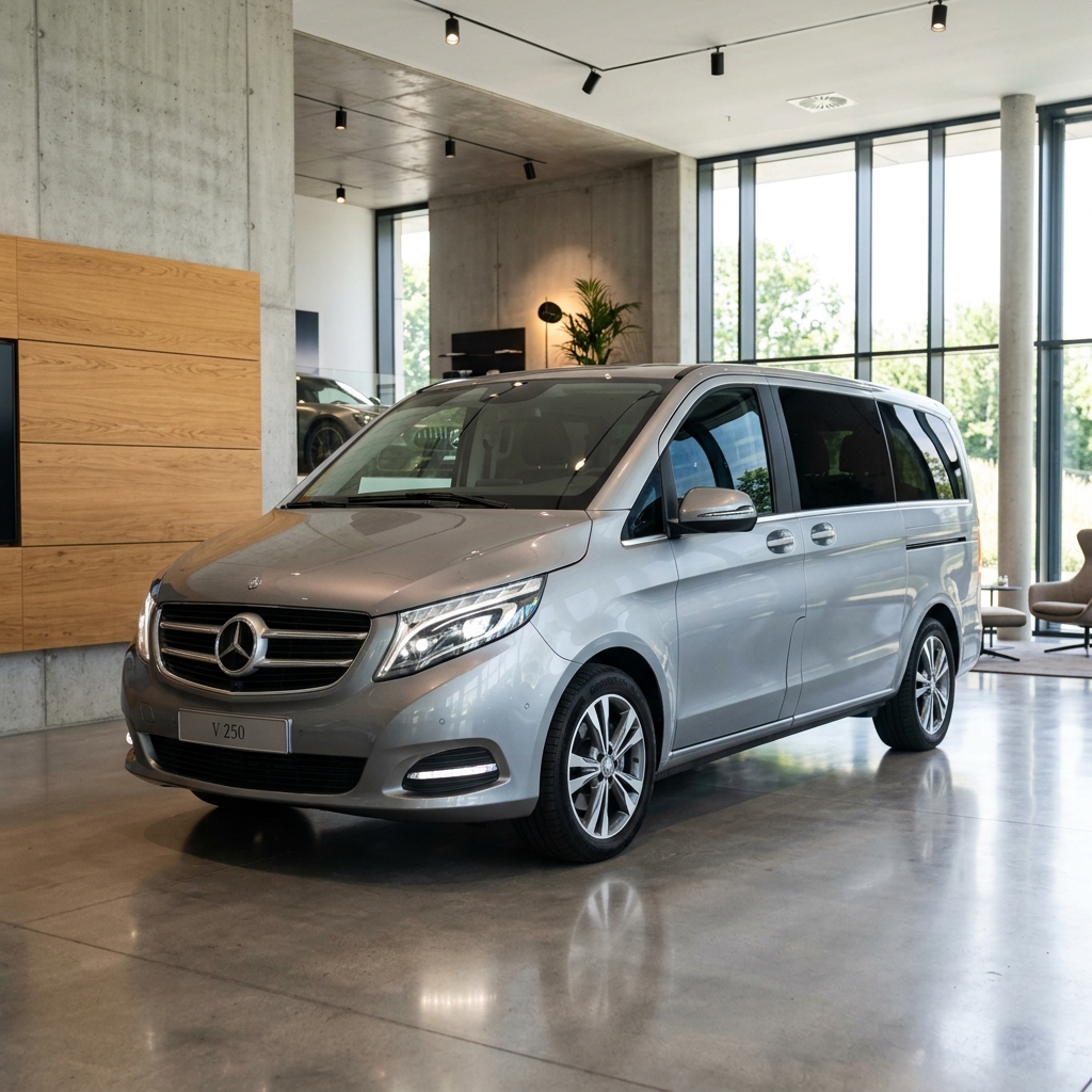 Mercedes-Benz V-Klasse op grijs kenteken